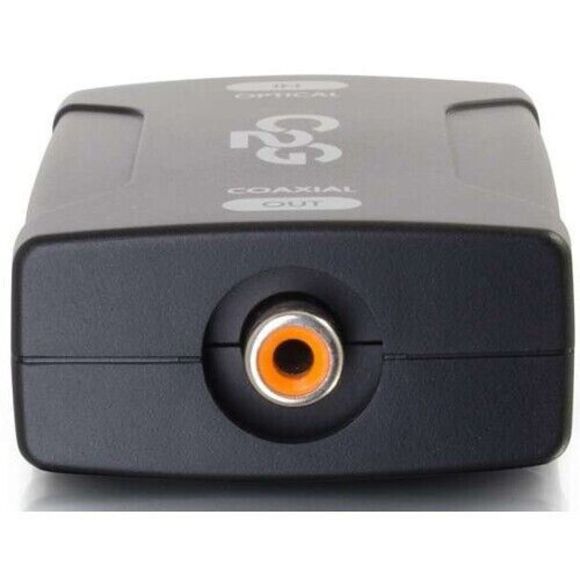 C2G Cables To Go 40018 Coaxial to TOSLINK Optical Digital Audio Converter, Black - Picture 2 of 8